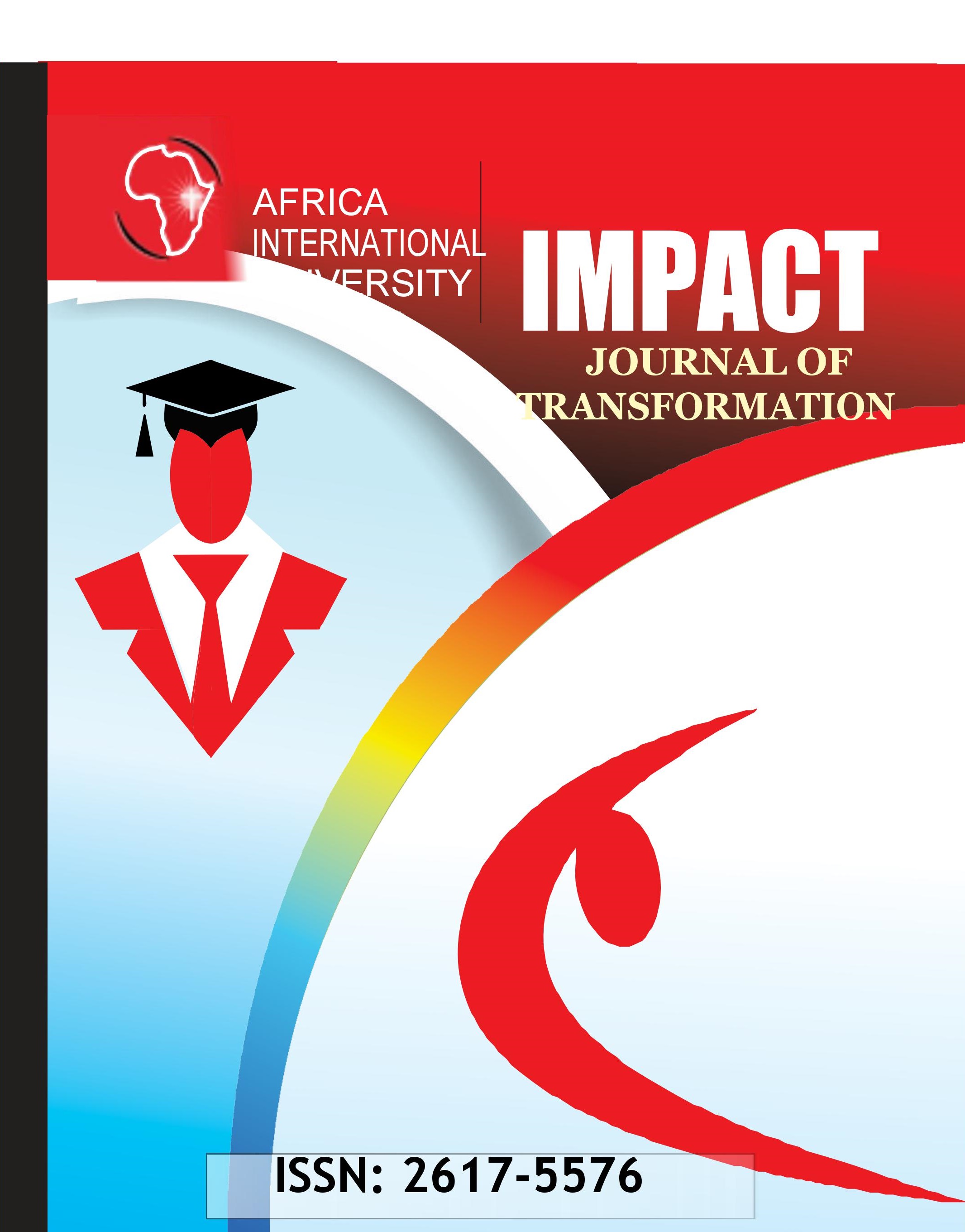 					View Vol. 2 No. 1 (2019): Impact: Journal of Transformation
				